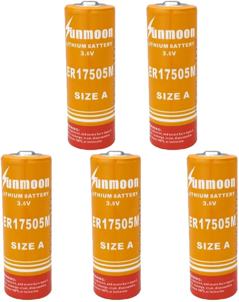 (5-Pack) ER17505M 3.6V 2800mAh Size A Non-Rechargeable Lithium Battery (No Connector)