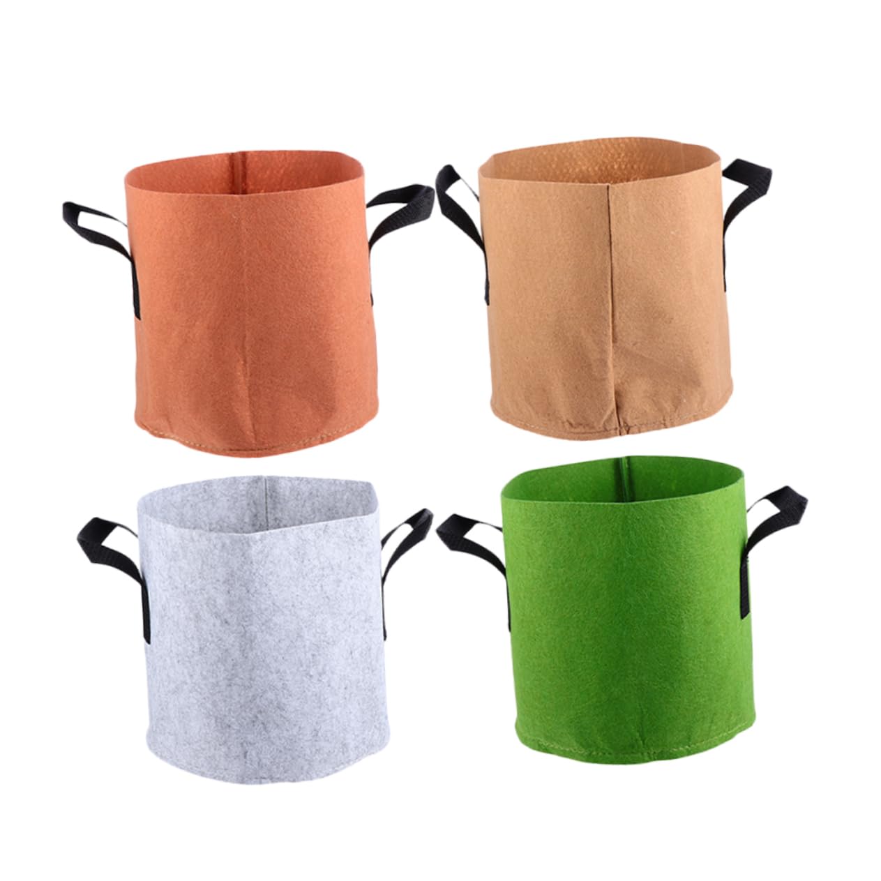 4 Bolsas De Cultivo De Plantas Patatas y Verduras 10 Galones Tela No Tejida Drenaje Transpirable
