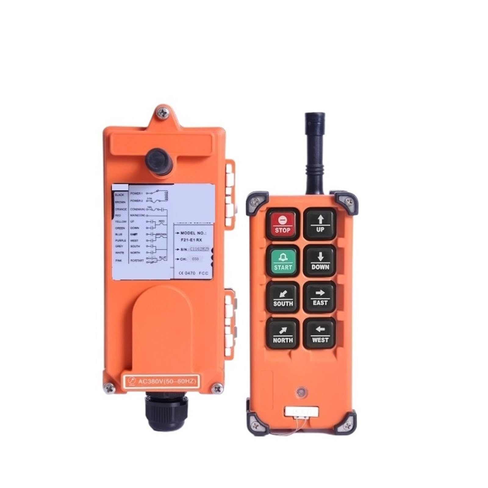 Télécommande F21-E1B pour piloter un palan électrique 220V dans votre atelier