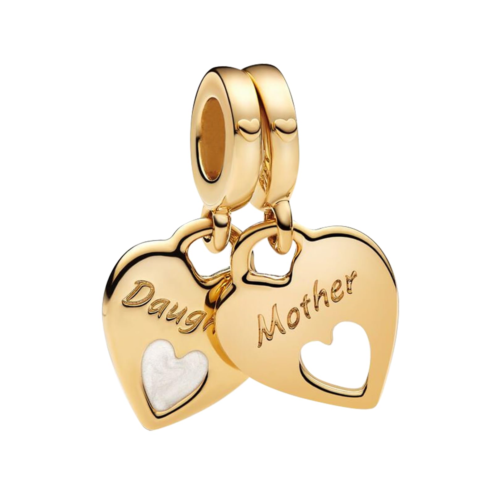 LaMenars Charms Gold Dangle 925 Sterling Silver Vergoldet Anhänger mit Zirkonia passt Europa Charm Armband Halskette, Geschenke für Frauen