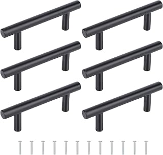 Gartful Handles for Epoxy Resin Casting Mold, 6PCS Black With Screw Set for Faux Agate Tray, Serving Board, Wine Cabinet - 100mm