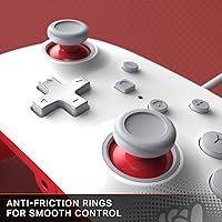 Vista 6 de PowerA Enhanced Wired Controller for Nintendo Switch - Mario White, Gamepad, game controller, wired controller, officially licensed