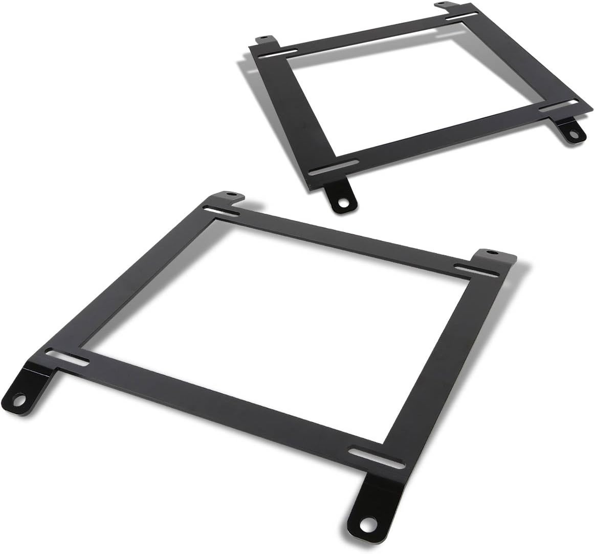 DNA MOTORING SBK-LM-MM89 Pair of Low Mount Racing Bucket Seat Mount Brackets Compatible with 90-97 Miata, Black