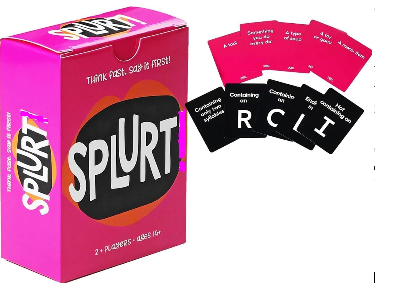 Il miglior regalo!! Gioco di carte per feste - Fast Reaction Say It First Game, gioco di parole di pensiero rapido per 2 giocatori, giochi di carte compatto per feste edizione UK !!!