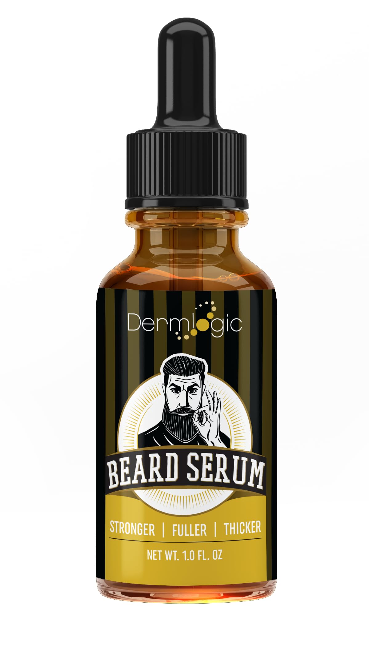 Beard Growth Serum- Stimulates & Repairs New Follicle Growth. Grow Stronger, Thicker, Fuller, Longer, Healthier Beard & Mustache Hair.