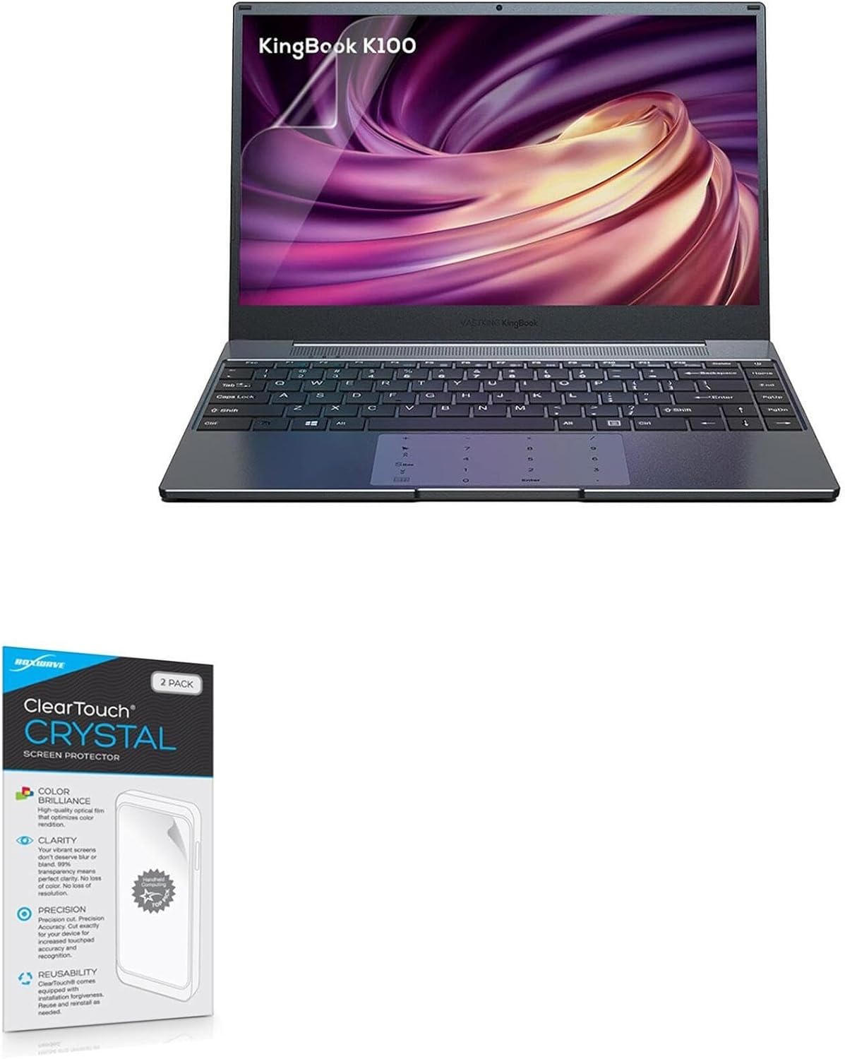 BoxWave Screen Protector Compatible with Vastking K100 (14.1 in) - ClearTouch Crystal (2-Pack), HD Film Skin - Shields from Scratches