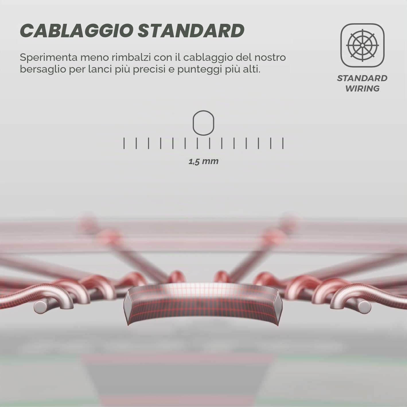 KOTO – King Classic Dartboard, Misura Ufficiale, Sisal Africano e Fibre, Tecnologia Filo Sottile, Bersaglio Freccette Professionale