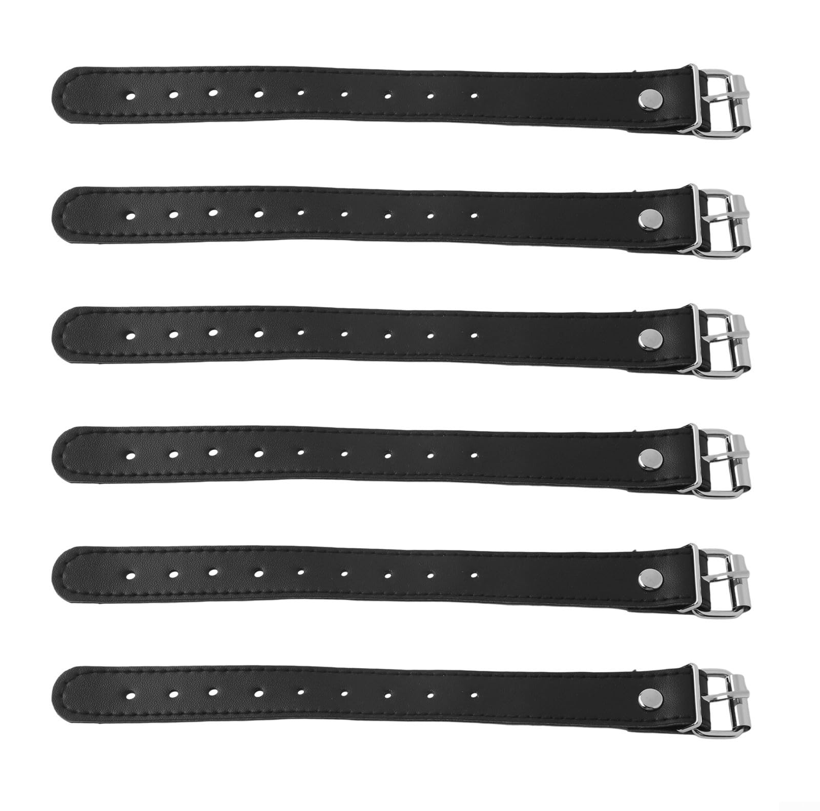 6 cinghie regolabili in pelle PU per cestino della bicicletta, 22,5 cm, per manubrio anteriore della bicicletta, cintura di carico per bambini e adulti, scatole portaoggetti e staffe per scooter,