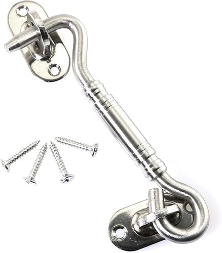 Gancho de bloqueo de cabina de 4 pulgadas Pestillo de puerta de acero inoxidable para ventana de cobertizo