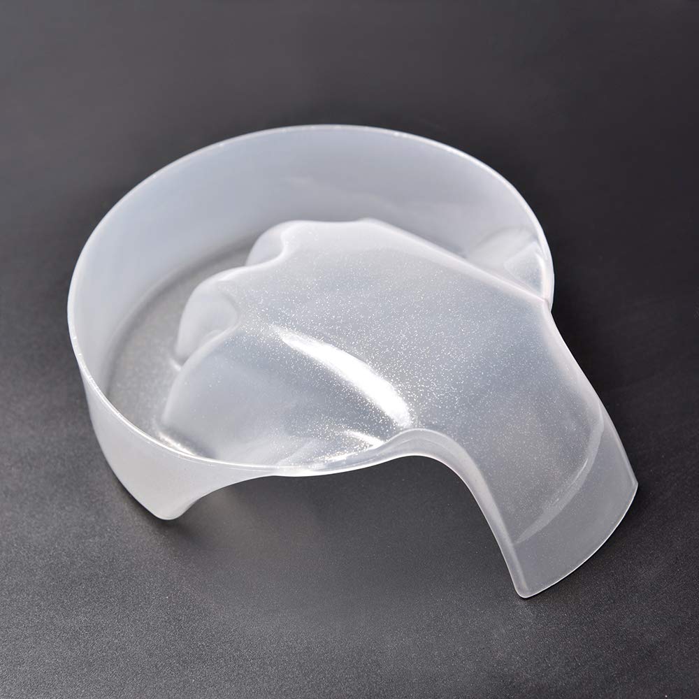 Rolabling 1Pcs Nail Art Soak Bowl Nail Polish Powder Removal Tray Nail Spa Salon Soaker Bowl Manicure Tools (White)