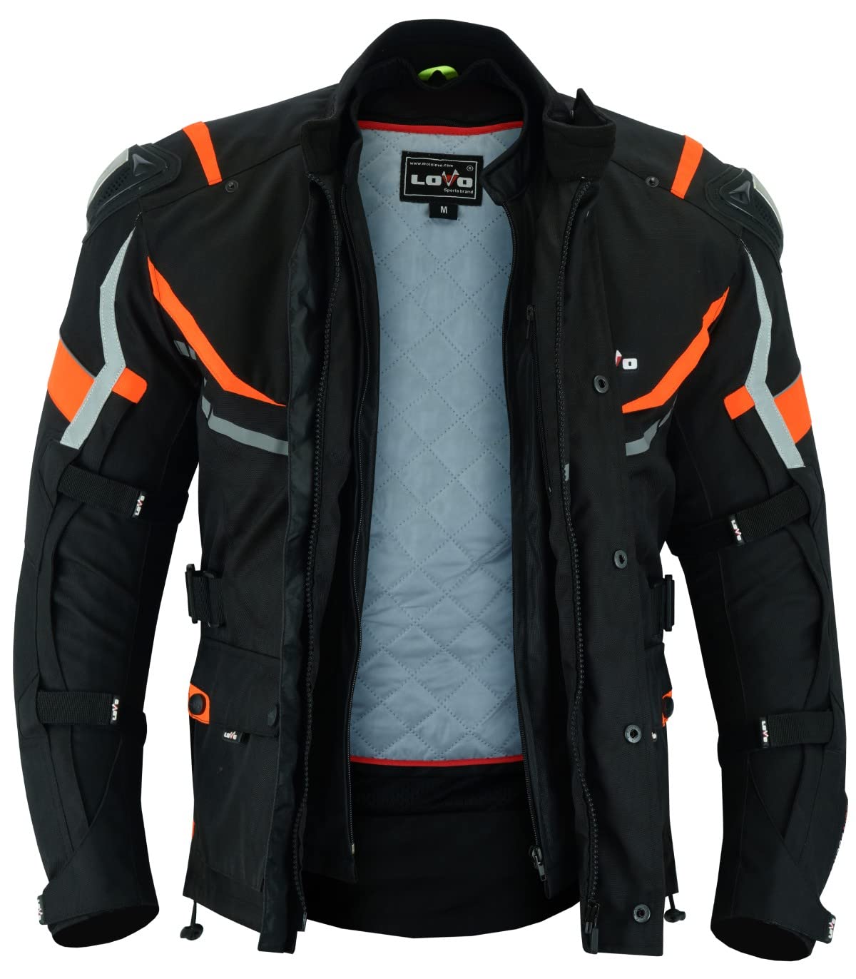 LOVO - Chaqueta Moto Tricapa 4 Estaciones Hombre - Cazadora de Alta Resistencia Longitud 3/4 - Chaqueta Moto Hombre Verano e Invierno con Protecciones - Ideal para el Día a Día y Escapadas