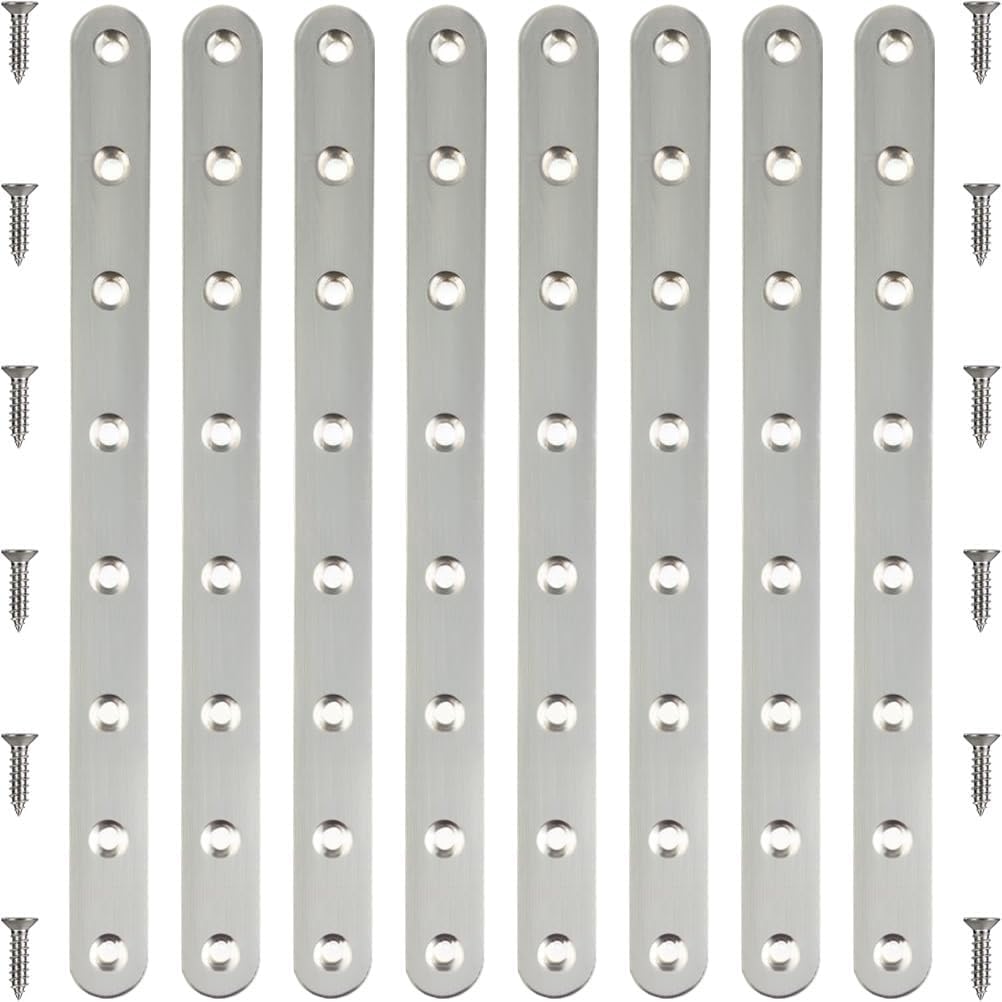 8 Pack 10 Inch Straight Flat BrMLK, Stainless Steel Flat Mending Plates, Heav...
