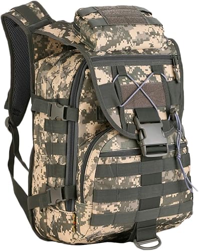 Vista 26 de UNISTRENGH 40L táctico militar Molle mochila agua y abrasión resistente al aire libre caza trekking bolsa, Negro -, Mochilas Daypack