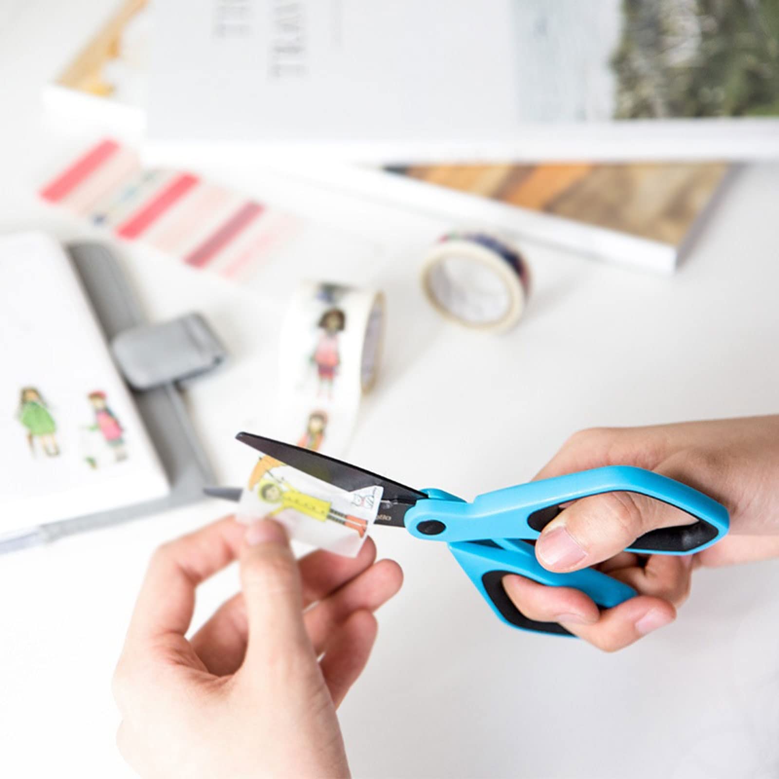 Küchenschere Anti-Klebeschere Schneidzubehör Washi-Papierband Planer Bastelbedarf Bürowerkzeug Bastelschere
