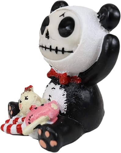 Miniatura 2 de Ebros Gift Pequeña figura de Pandie The Giant Panda de 2.5 pulgadas de alto, adorable esqueleto vudú disfrazado de monstruo animación Furrybones
