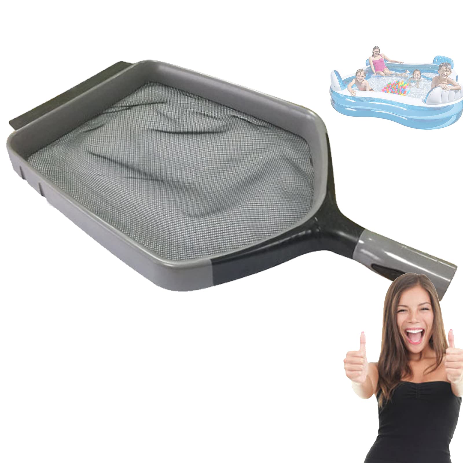 SRHIMEOS Rete da Piscina, Schiumatoio Retino Piscina Professionale per Pulizia Piscina Foglie e Detriti, per Pulizia Piscina, laghetto, Fontana o Acquario