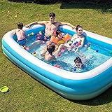 HODAGES Piscinas infantiles inflables para adultos y niños, piscinas familiares rectangulares Grandes, Centro de natación, jardín al aire Libre de Verano, 428X210X60CM-Azul