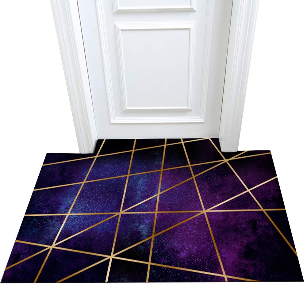 Paillasson d'entrée géométrique ZRUYI B 60x90 cm tapis de cuisine étanche à la poussière