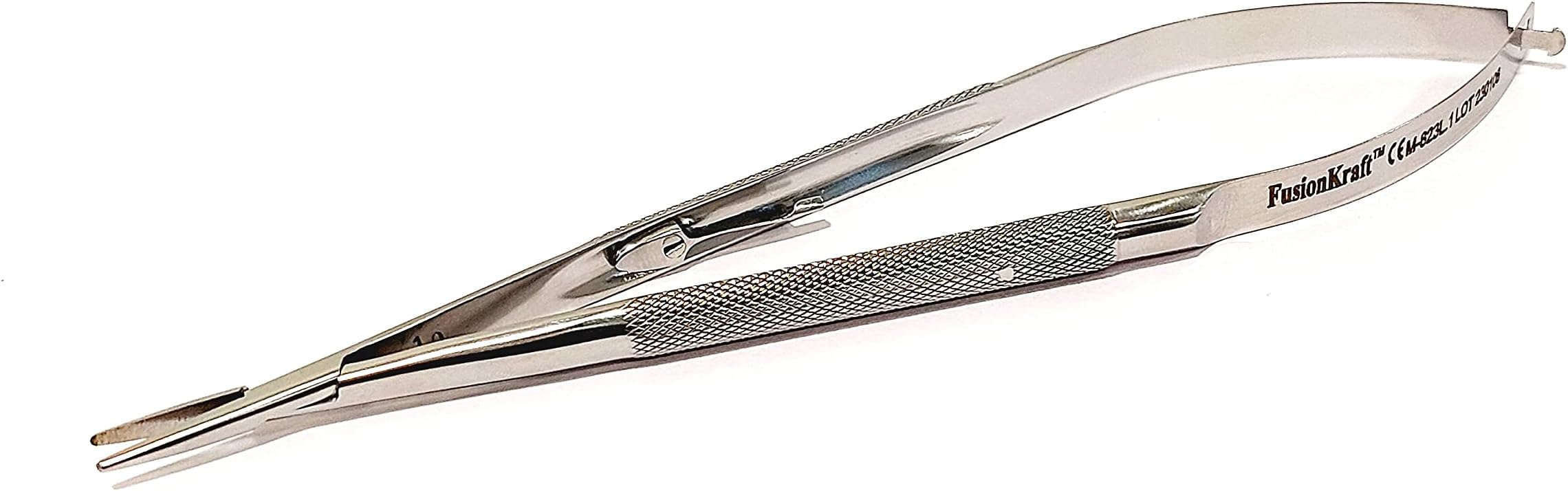 Castroviejo Micro Vascular Needle Holder (Delicate Pattern), Straight Jaws, With Lock, 7"