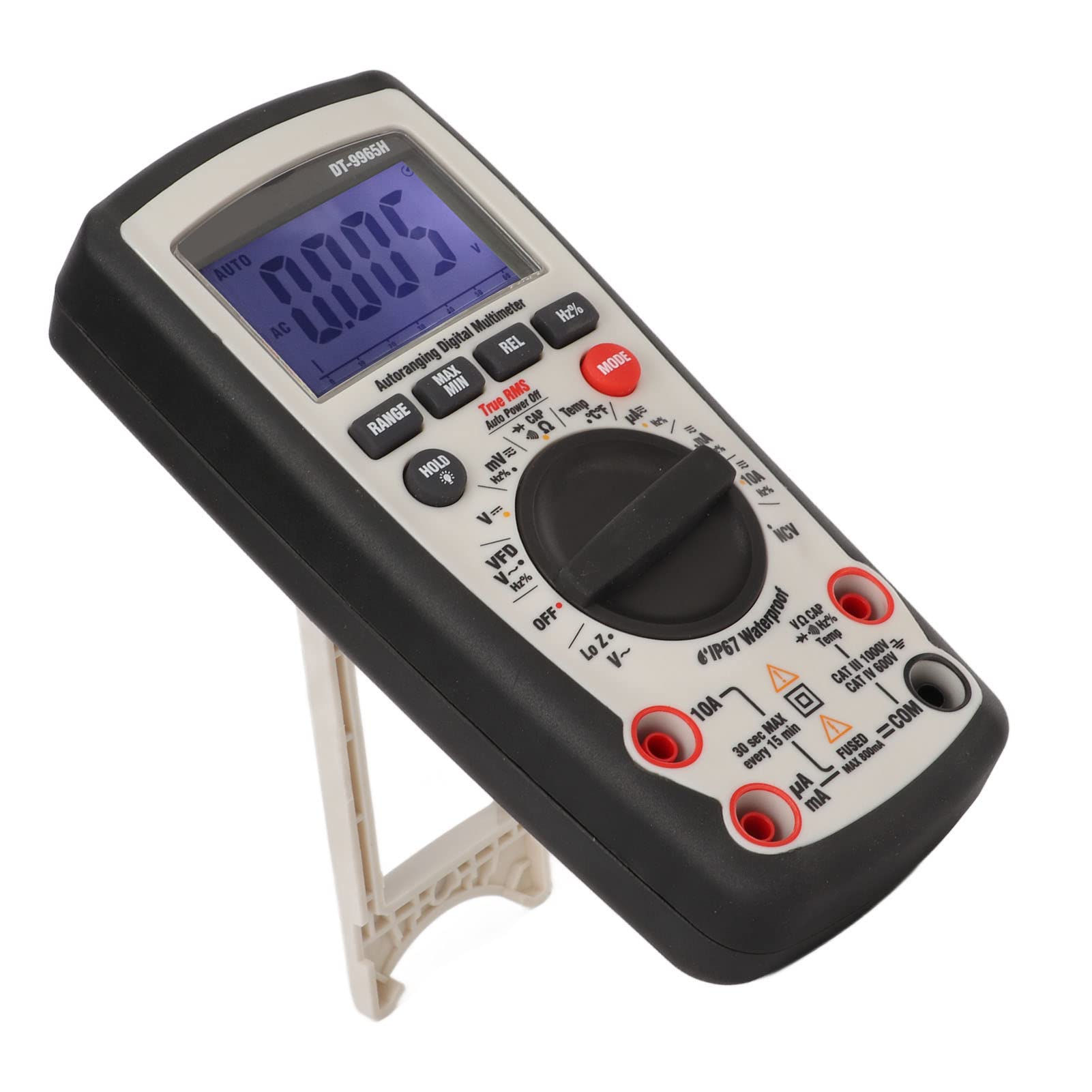Cocoarm Multimetr Cyfrowy Tester Elektryczny ABS 1000 V True RMS 6000 Count LCD z NCV VFD IP67 Zabezpieczenie Przed Przeciążeniem dla Elektryków Testowanie Obwodów Pojazdów Domowych