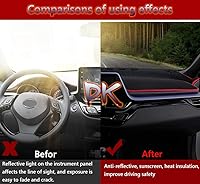 Vista 3 de Great-luck Alfombrilla para salpicadero, accesorios interiores personalizados, reduce el deslumbramiento, elimina las grietas para Nissan Rogue