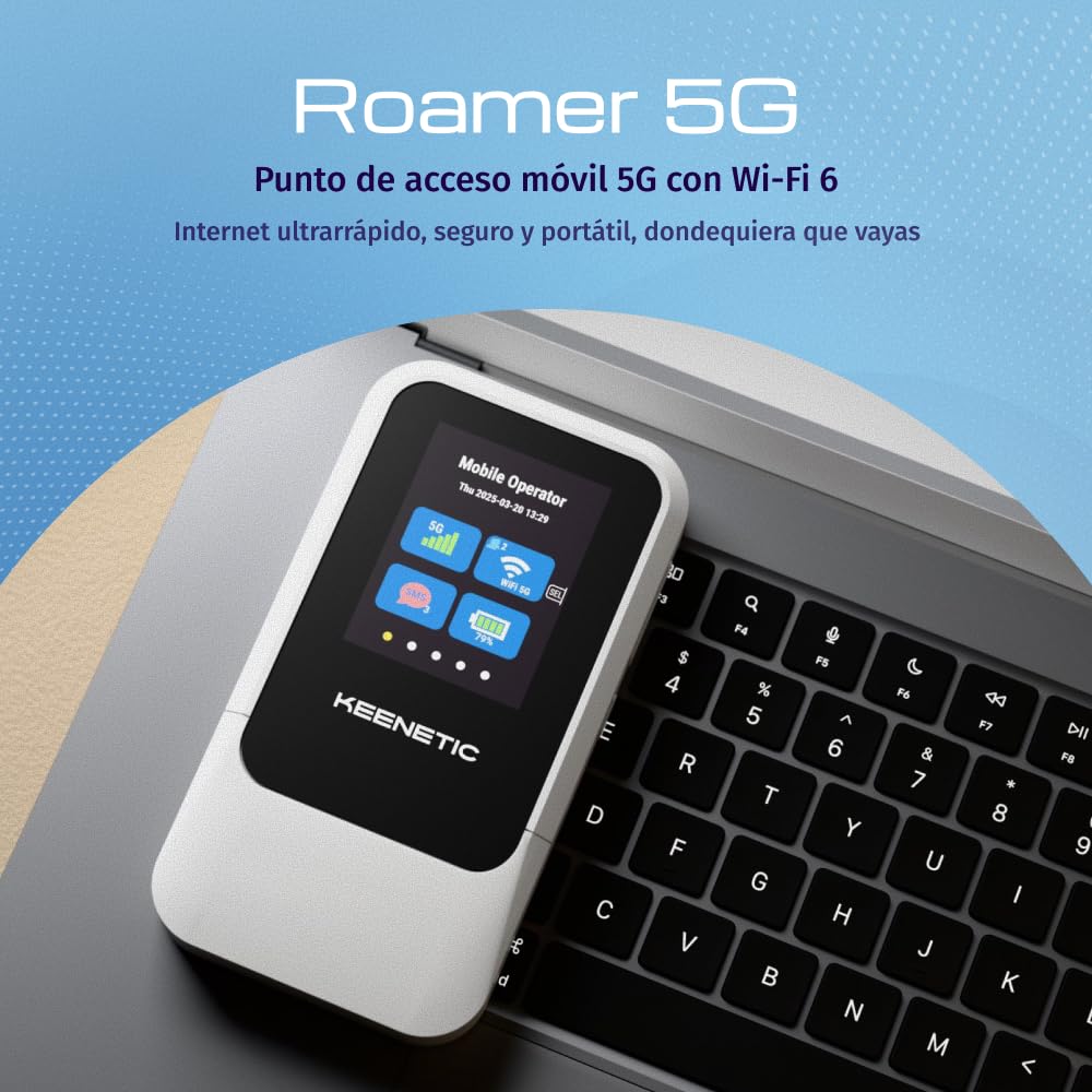 Keenetic Roamer 5G (KN-5210) Punto de Acceso móvil 5G con Wi-Fi 6