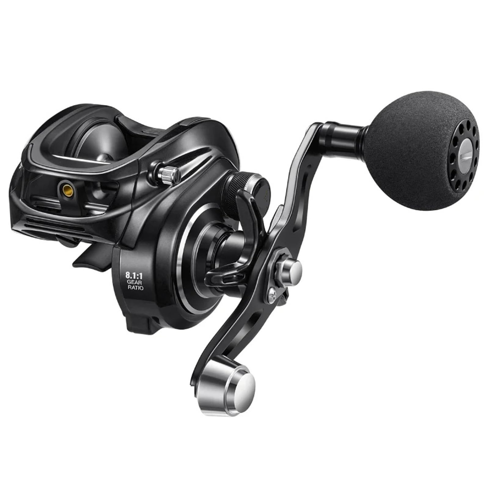 Carrete Baitcasting 300, Arrastre máximo de 15KG, 8 + 1BB, Marco de Aluminio, Perfil bajo, Carrete de Agua Dulce y Salada