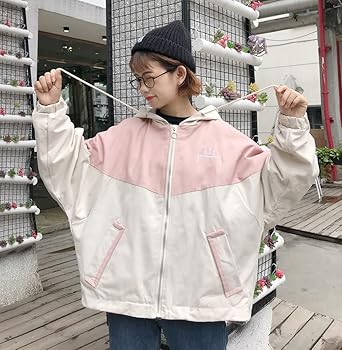 Amazon | [BSCOOL] ブルゾン レディース ゆったり スタジャン フード