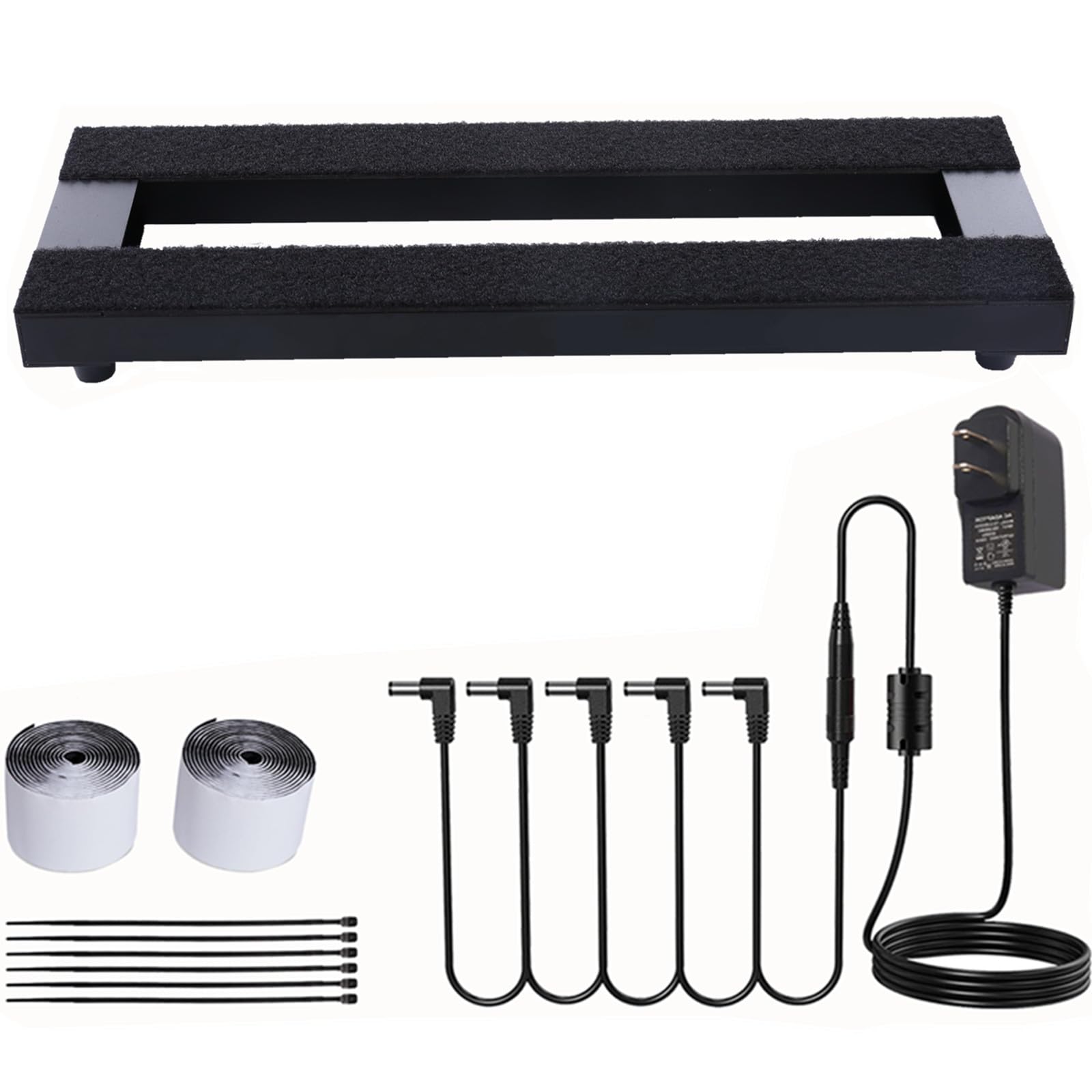 SOLUTEK Small Guitar Pedal Board Mini Pedalboard for 3-5 Effects | Aluminum Light Steady (Charcoal_Pro, 16 INCH)