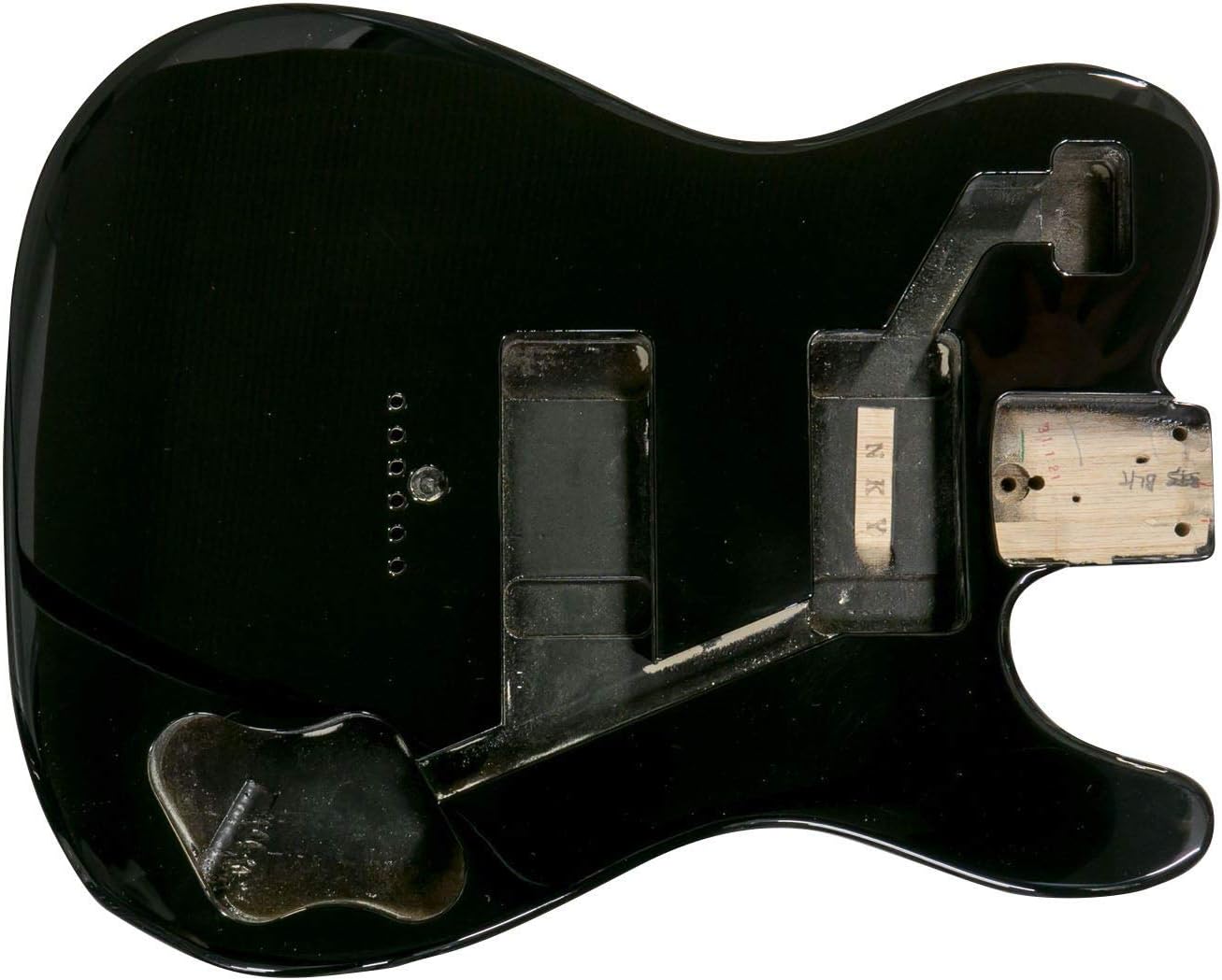 Black Telecaster Deluxe Style Guitar Body - 2 Piece USA Swamp Ash