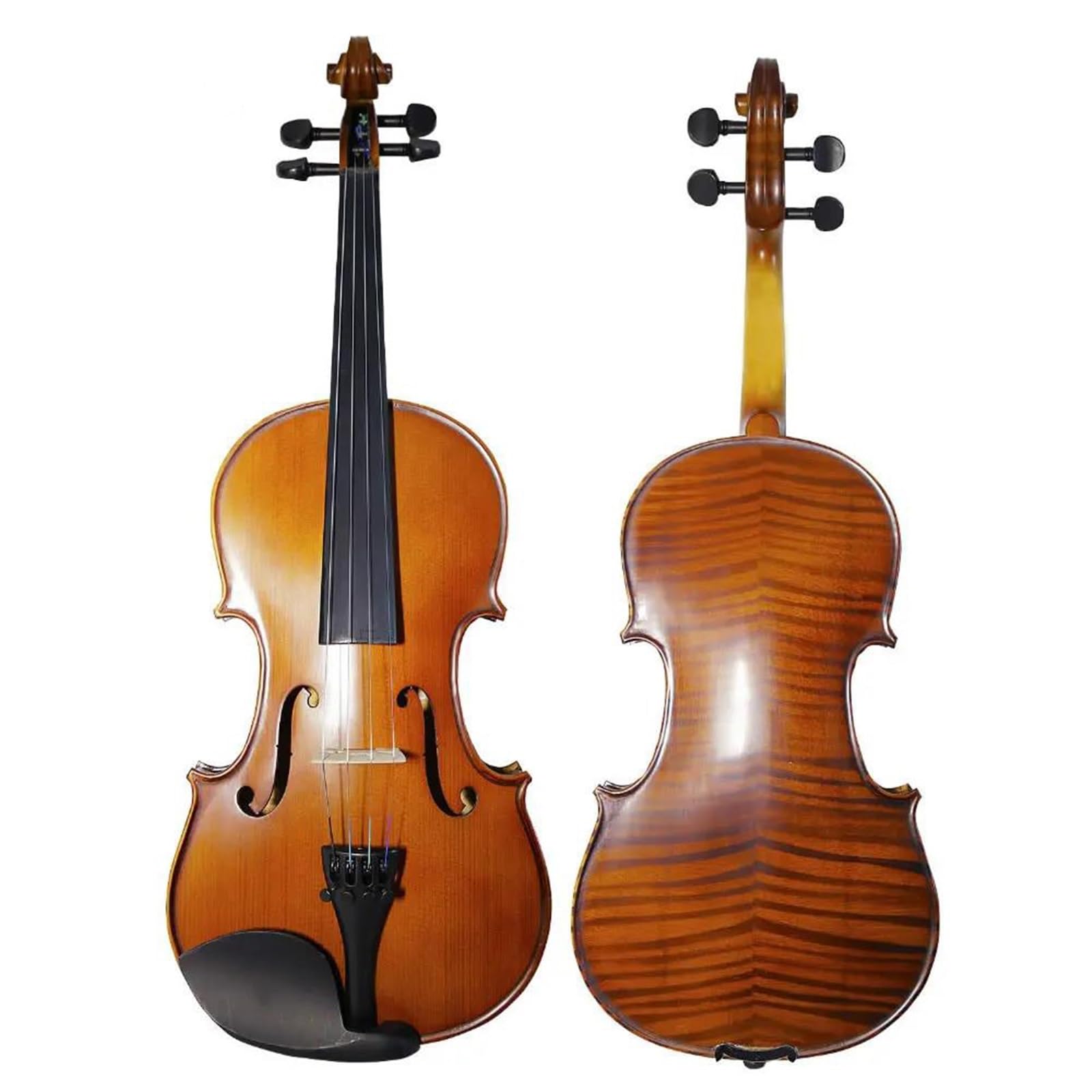 Violine Set Art Stripes Maple Akustische Violine Violino 4/4 3/4 1/2 1/4 1/8 Geige Saiteninstrument mit komplettem Zubehör für Anfänger (Color : 4/4)