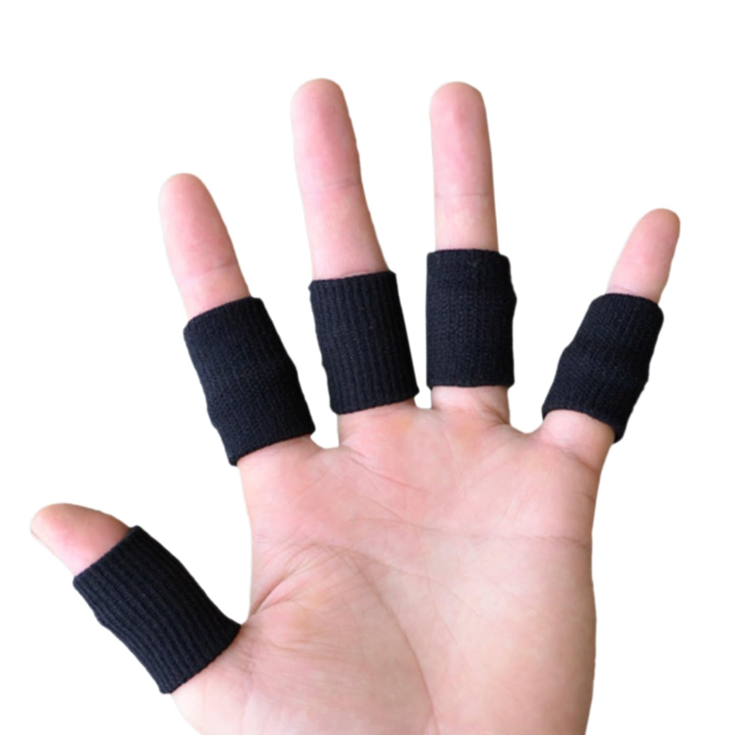 Prokick Finger Support Sleeve Protector with Comfortable Cushion Pressure for Cricket, Exercise, Gym Fitness, Volleyball, Badminton and Tennis, men & women 5 pc - Black (Free Size) (B0CZ4944B9) Amazon Price History, Amazon Price Tracker