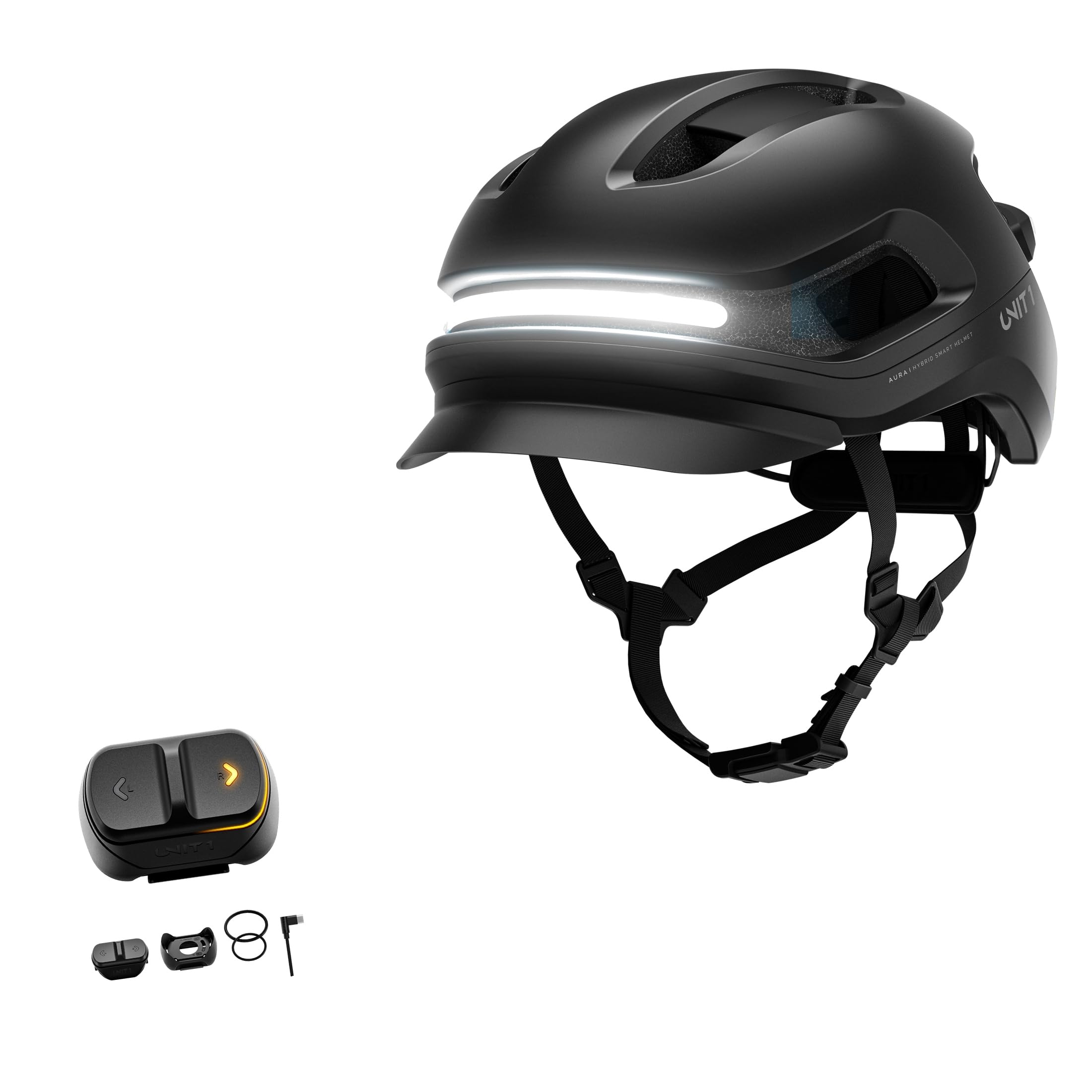 UNIT 1 Aura MIPS Smart Bike Helmet + Remote | Includes Remote for turn signals and automa…