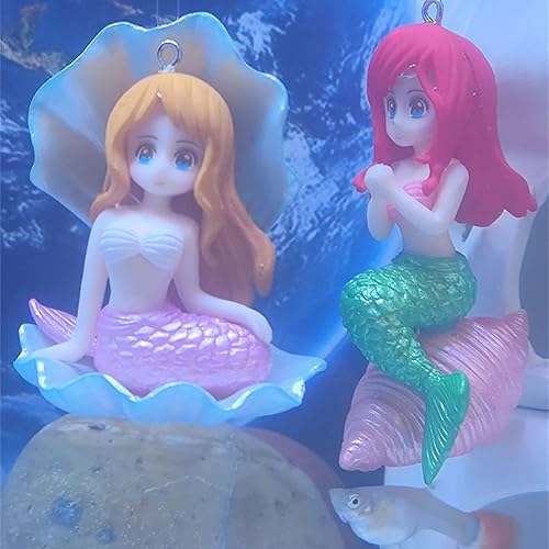 Miniatura 5 de CATSELURRY Acuarios Sirenas Decoraciones Decoraciones Acuarios Decoración Pequeña Figurita Sirenas con Bola Flotante Tanques de Peces Adornos Peces