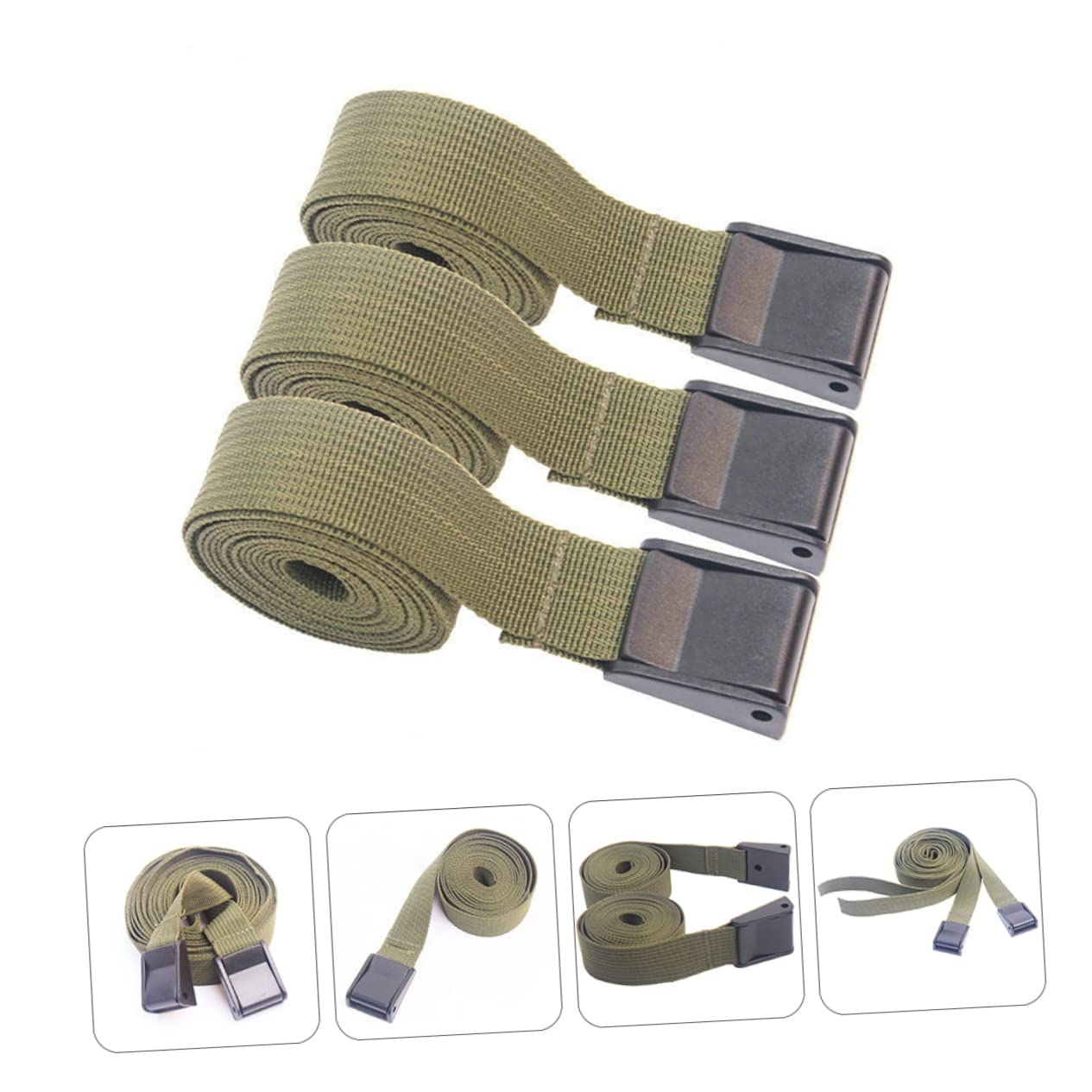 3pezzi Cintura di Fissaggio per Carichi per Bagagli per Campeggio Realizzata Materiali Robusti e Durevoli Design Intuitivo della Fibbia Pressione Facile da Fissare e Trasportare