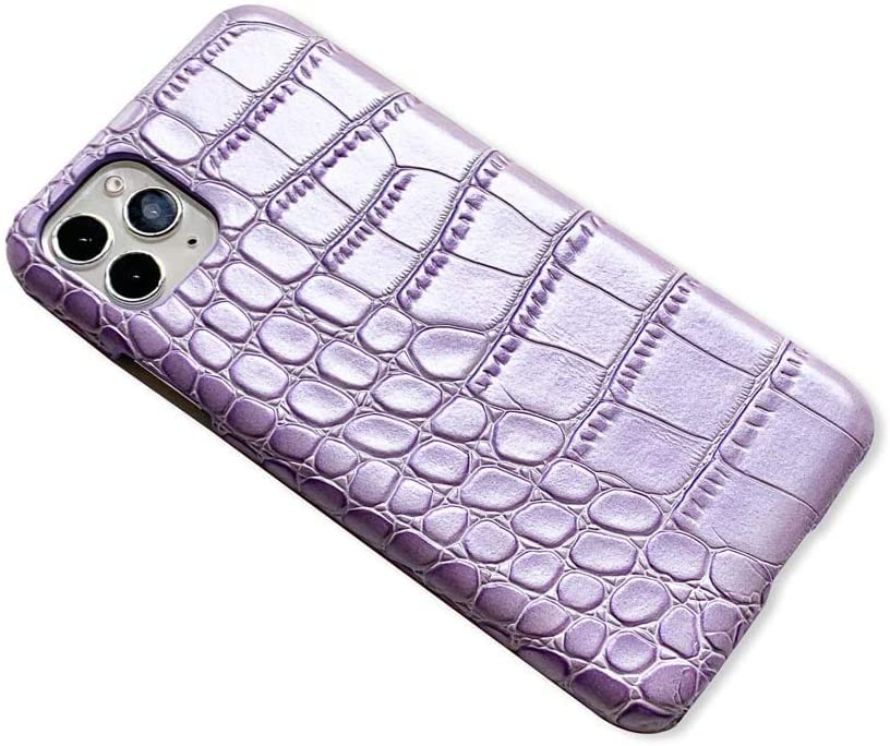 Protégez votre iPhone 12 Pro avec style grâce au cuir violet crocodile