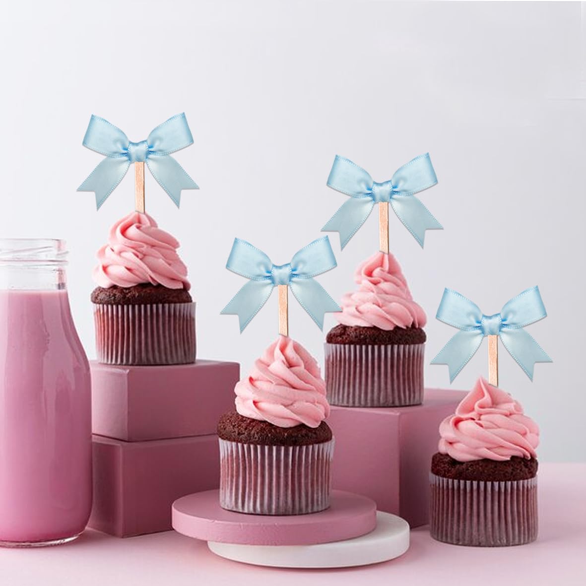Lot De 24 Décorations De Cupcakes En Résine Pour Décoration De Gâteau Sur Le Thème Du Festival, Fête D'anniversaire, Fête Prénatale, Fête De Mariage