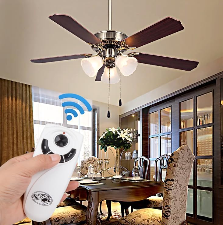 Miniatura 3 de Mando a distancia de repuesto compatible con UC7083T Hampton Bay ventilador de techo inalámbrico control remoto blanco