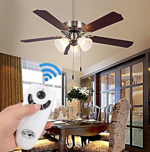 Replacement Remote Compatible for UC7083T Hampton Bay Ceiling Fan Wireless Remote Control UC7083T (White) - Thumbnail 3
