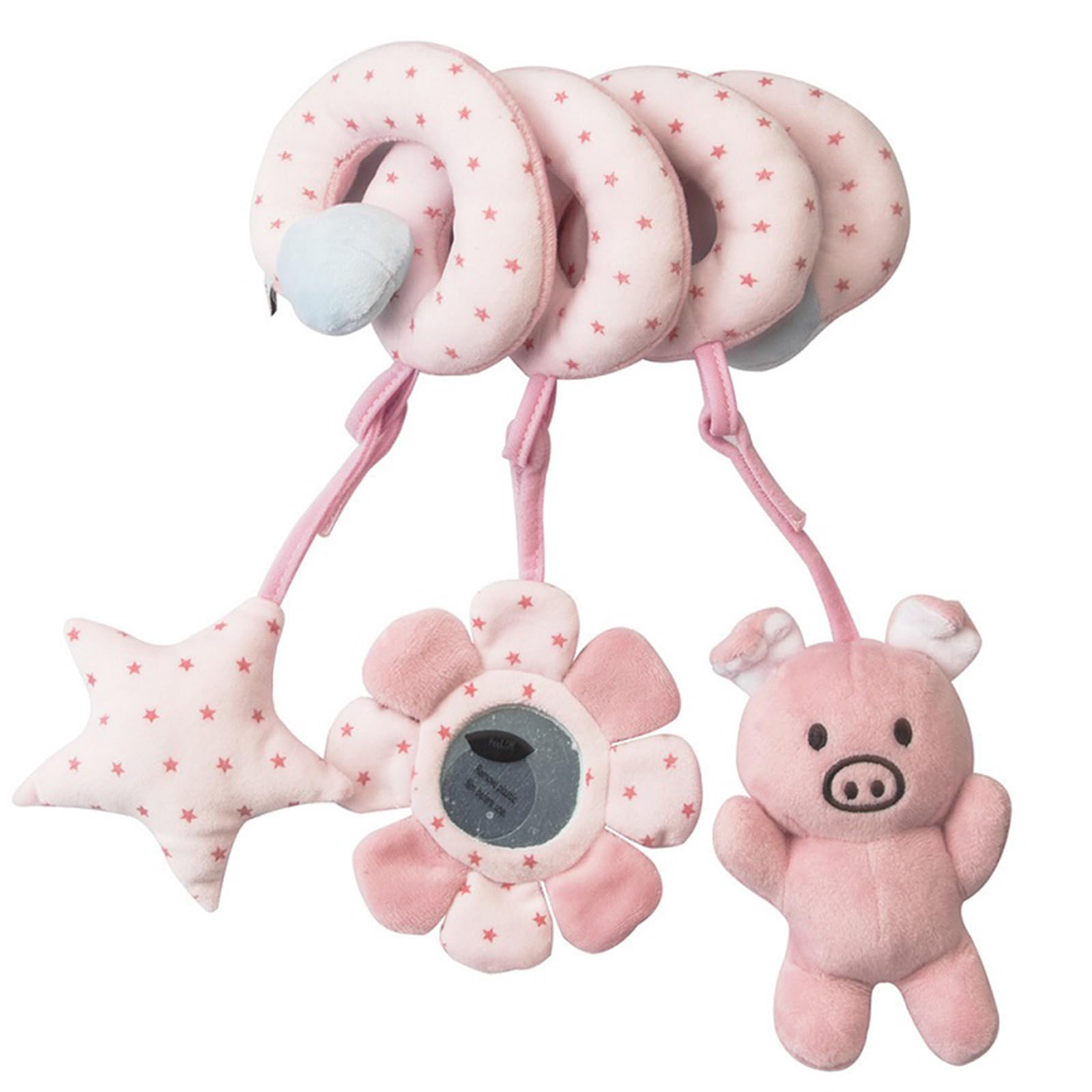 Jouet en forme de spirale en peluche pour siège de voiture