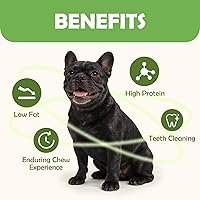 Vista 4 de MON2SUN Golosinas para perros, palitos de piel de pollo torcida de cuero crudo de 5 pulgadas, adecuadas para cachorros y perros pequeños, 5 pulgadas