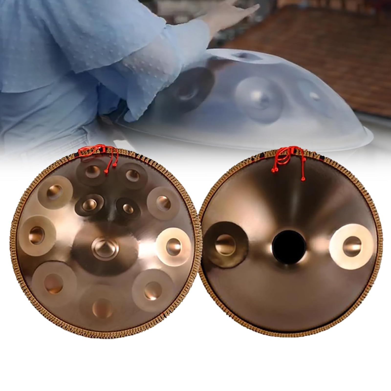22-calowy instrument bębnowy ze stali 14 nut stalowy bęben językowy 440 Hz z miękką torbą/2 młotki ręczne/uchwyt na rękę/ściereczka bezpyłowa, do produkcji audio