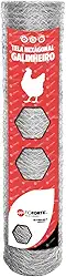 Tela Galinheiro 1,50x50m Fio BWG23 Multiuso Galinha Galvanizada Hexagonal FioForte.