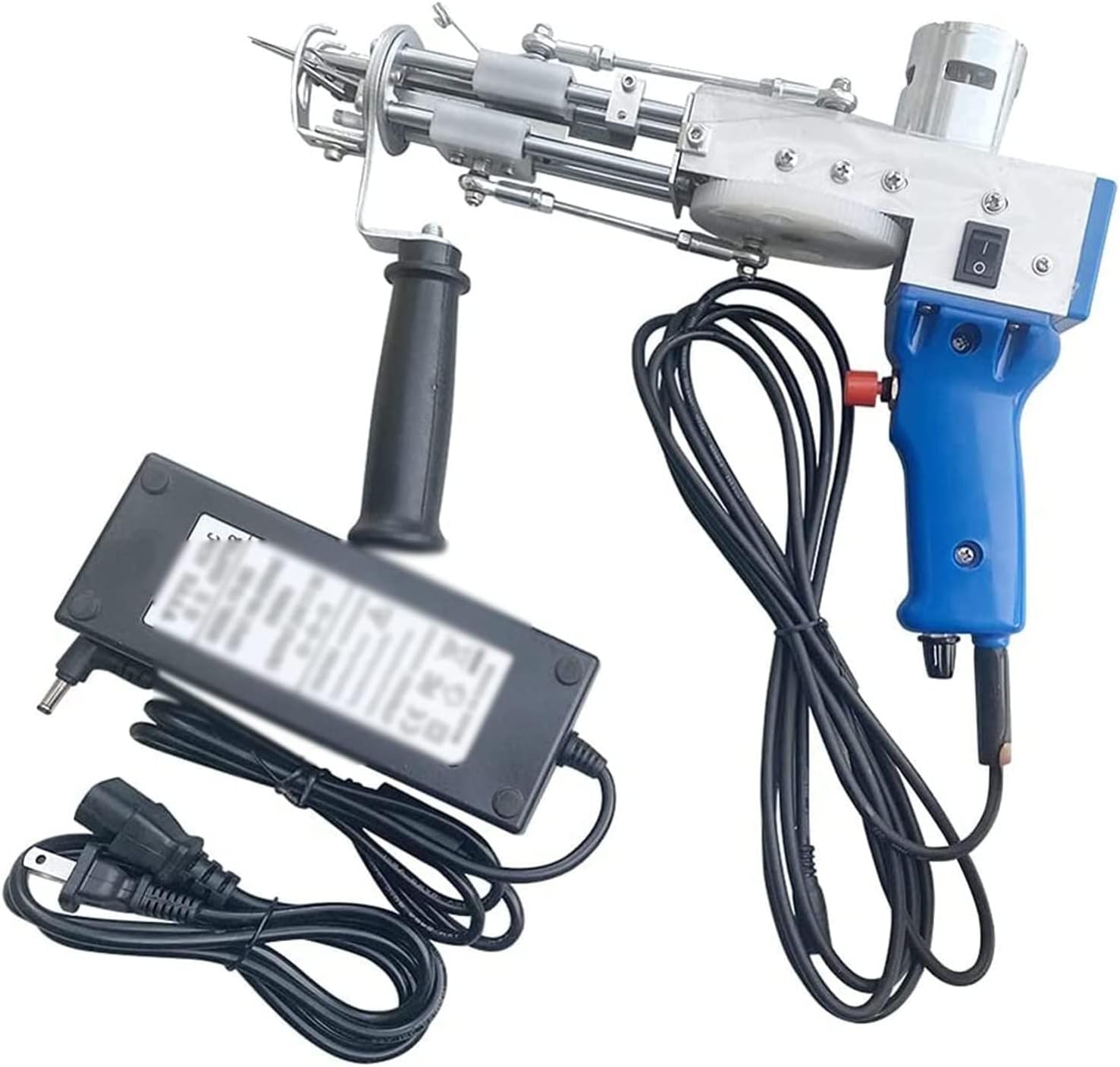 GeRRiT Handheld Rug Tufting Gun Electric Carpet Machine Loop Pile, Cut Pile Rug Making Tools 1224 Steps/s Adjustable, for DIY Beginners