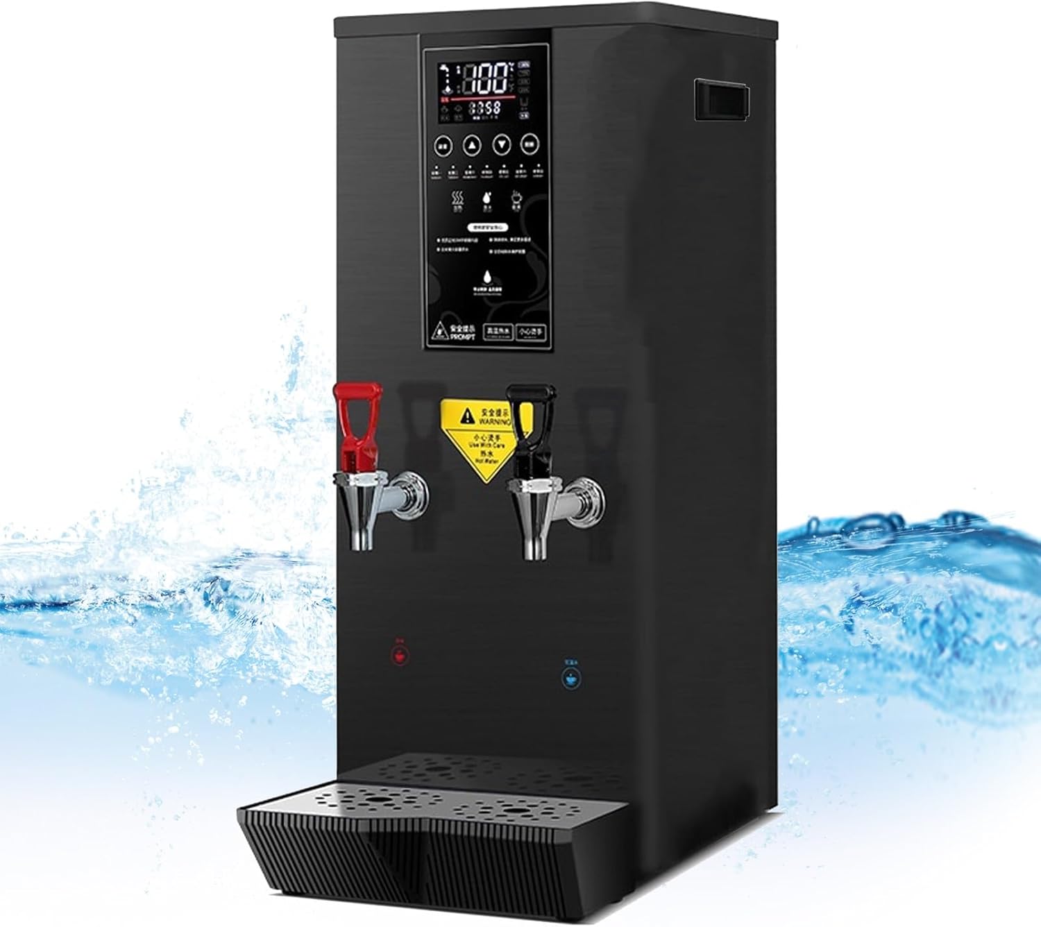 with Filter Automatic Hot Water Dispenser Commercial Water Boiler 50L/, Electric Countertop Water Dispenser Automatic Temperature Control (Black)