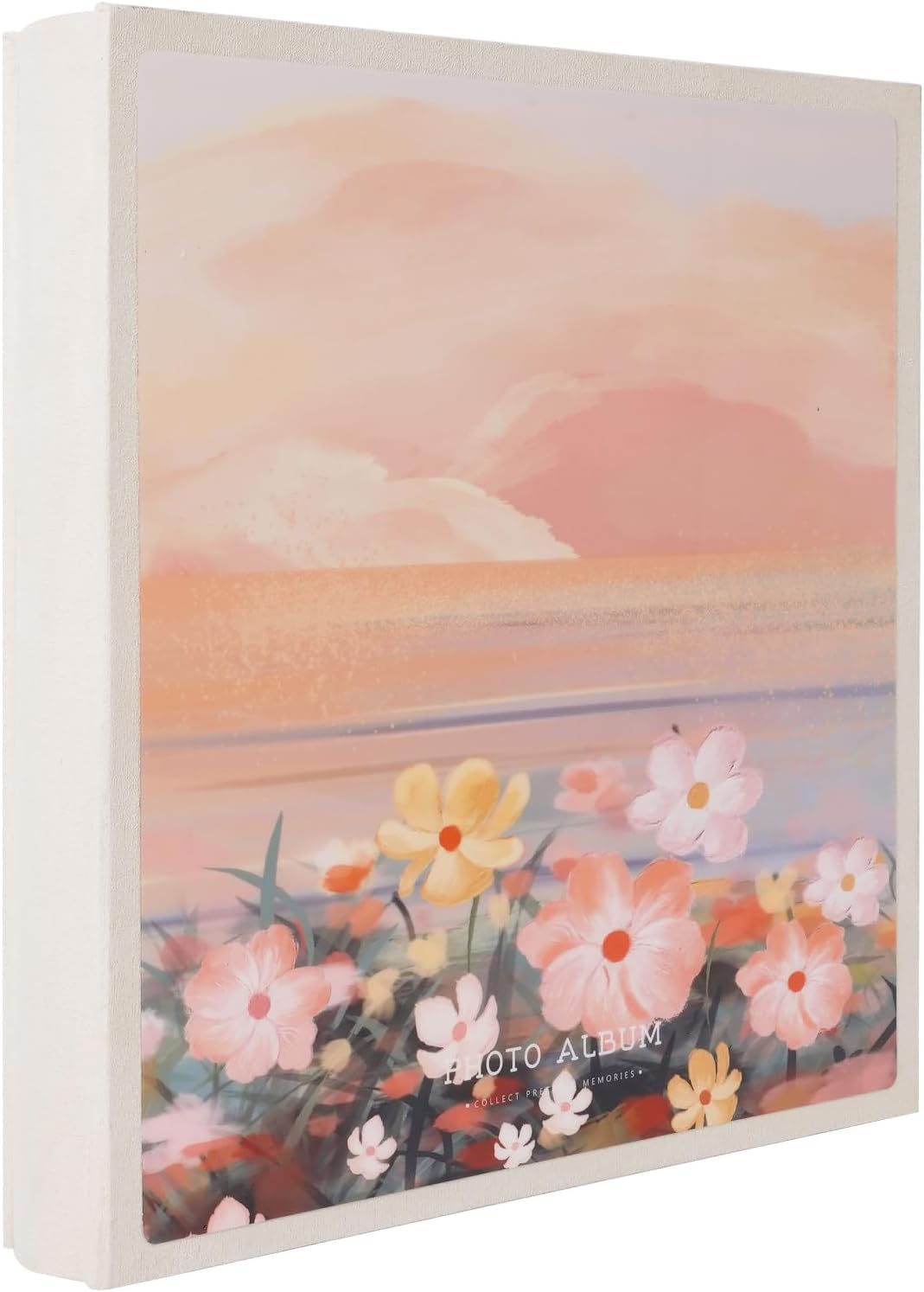 Photo Album 4x6 600 Photos, Suede & Crystal Cover Large Picture Album 600 Horizontal and Vertical Pockets, 4x6 Photo Albums Book for Family Wedding Travel Memory (Flower)