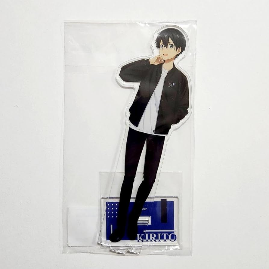 SAO ソードアート・オンライン　キリト　アクリルスタンド　天使　サンリオ　私服 SAO」キリトやアスナが“私服”でカジュアルに♪ BIGパーカーや