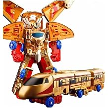 3in1 Transforming Train Robot Toy,Bullet Toy Action FigureGold1