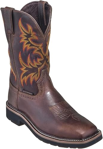 Justin Driller Western - Botas de trabajo para hombre con punta suave - Se4689