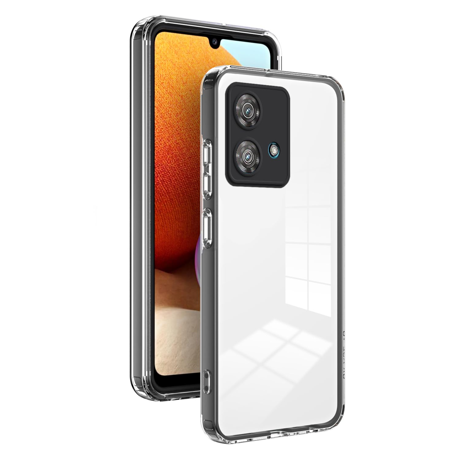 Custodia Floreale Per Motorola Edge 40 Neo (5G) Con Motivo Girasole - Cover Sottile In TPU Morbido Trasparente